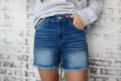 Zenana Frayed Hem Denim Shorts<Allie Lynn's Boutique Cheap