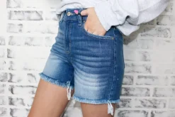 Zenana Frayed Hem Denim Shorts<Allie Lynn's Boutique Cheap